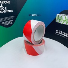 NASTRO ADESIVO SCOTCH 50X33 SEGNALETICO PER PAVIMENTO PVC  BIANCO ROSSO 1 ROTOLO