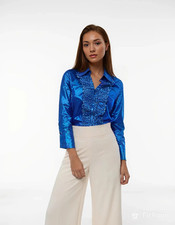 Camicia donna Blu lucido con