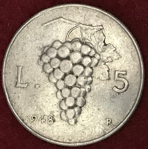 1950 lire uva repubblica - 1950, 5