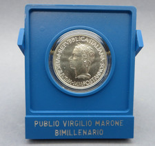Repubblica Italiana Moneta 500 lire Bimillenario Virgilio Argento Anno 1981