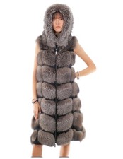 Gilet lungo 112 cm pelliccia