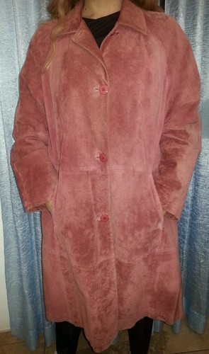 Cappotto vera pelle rosa - ,