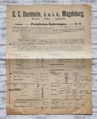 1920 listino prezzi - , dornheim