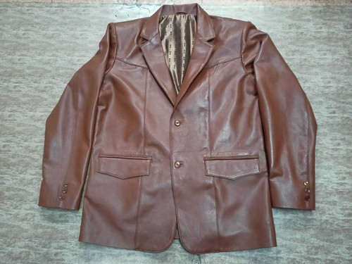 Blazer uomo marrone vera pelle