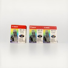 3 Canon BC-21 Tri-Color Ink