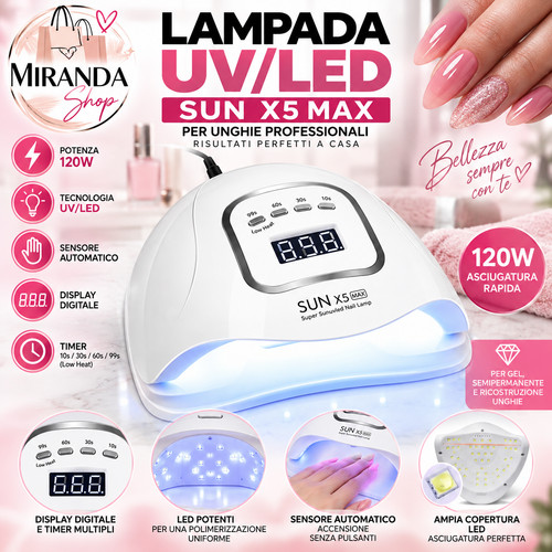 Lampada led unghie sun x5 - lampada,