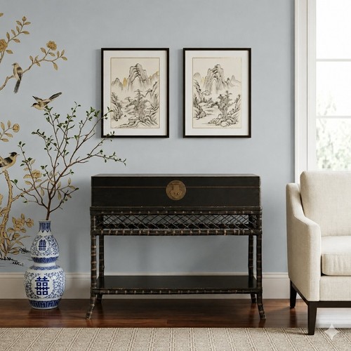 Baule antico legno laccato - antico,