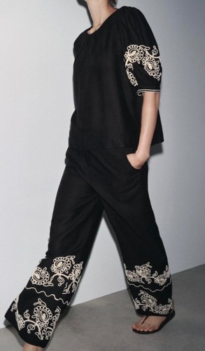 Set ricamato nero - , zara