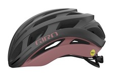 Giro Helios Casco Sferico Ciclismo Strada, Carbone Metallizzato Opaco/Rosa Polverosa, Piccolo