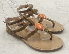 Nuovi sandali Alberta Ferretti con cinturino in pelle scamosciata marrone taglia: 38 (US 8)