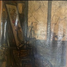 dipinto a olio del 1967 rappresenta lo studio dell’artista 