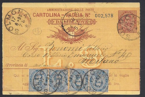 Storia postale regno 1893 - postale,