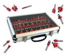 Kit Set Di 35Pezzi Frese Per Pantografo Gambo 8mm Legno Cornici Valigetta Lavoro