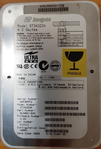Hard disk seagate - st34323a, 4,3