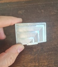 VECCHIA SCATOLINA A MOLLA PORTA TABACCO  PASTIGLIE ART DECO  ARGENTO 800 SCATOLA