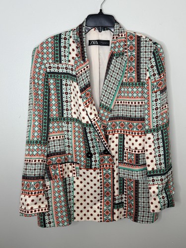 Blazer zara fantasia crema - fantasia,