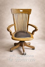 Sedia Antica Girevole in Legno