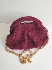 Borsa Pochette da donna bordeaux.