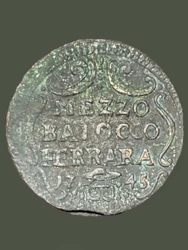 Baiocco ferrara 1745 - 1/2,
