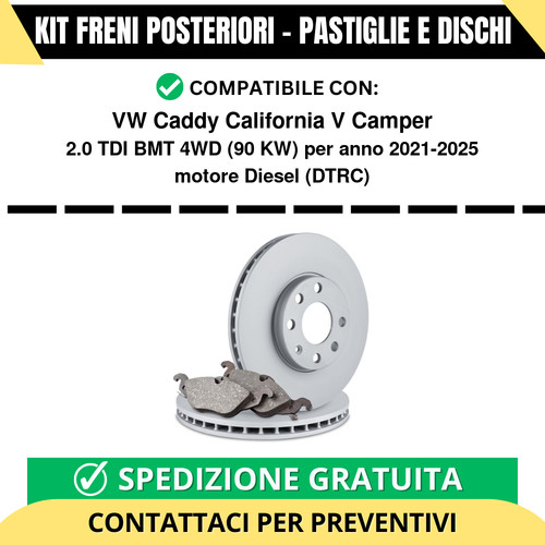 Kit freni posteriori per - per, vw