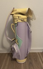 Vintage Hogan Fort Worth, TX Golf Bag Clip On Zip Top Yellow Purple Green