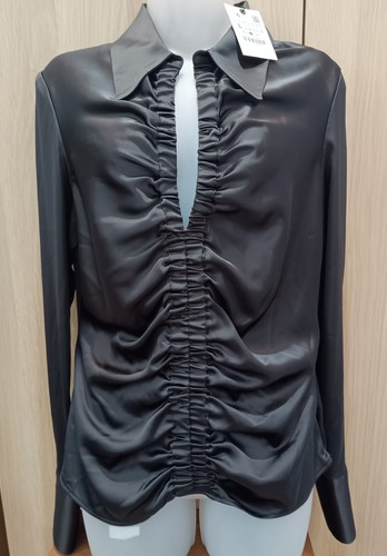 Top blusa zara nero raso - top,