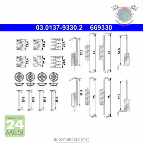 Kit accessori ganasce freno