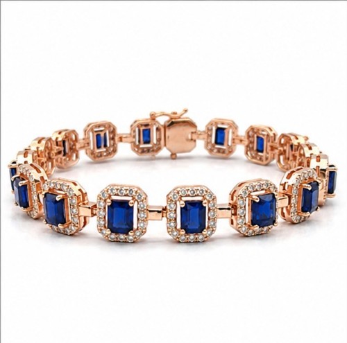 Bracciale moissanite zaffiro - bracciale,