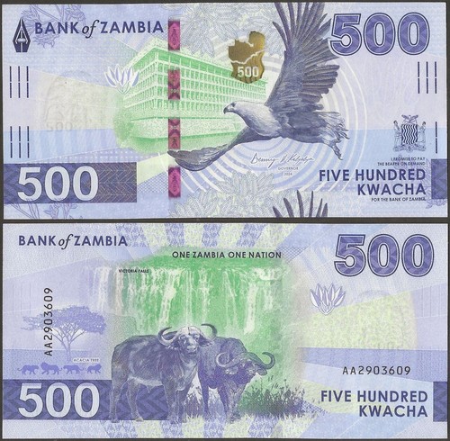 Zambia p67 b176a - 500, kwacha