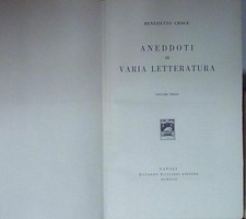 Croce ANEDDOTI DI VARIA