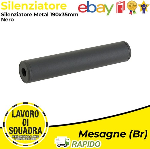 Silenziatore metallo nero - metallo,