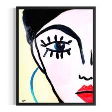 Quadro ritratto donna astratto