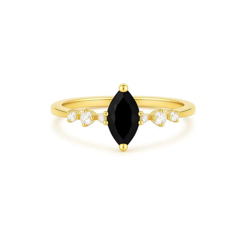 Anello onice nera - onice, oro