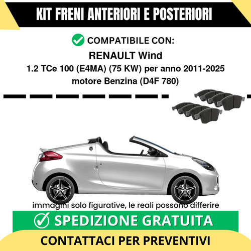 Pastiglie freno ant post - freno, +