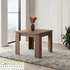 Tavolo allungabile a libro moderno 90x90cm noce CALLA