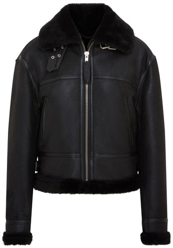 Giacca donna shearling nera