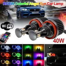 2x RGB Halo Ring LED Angel Eyes WIFI lampadine faro per BMW E90 E92 E82 E88 E60