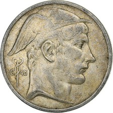 Belgique, Régence Prince Charles, 50 Francs, Mercure, 1948, Bruxelles, Argent