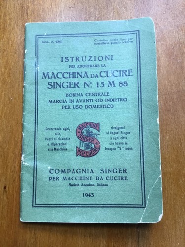 Singer libretto istruzioni - libretto,