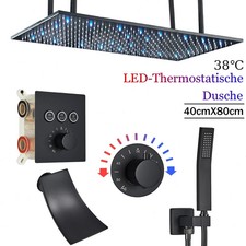 Rubinetto doccia LED nero