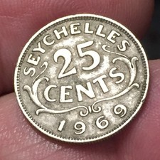 SEYCHELLES - 25 CENTS 1969