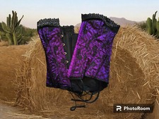 Corsetto Viola e nero con lacci