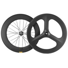 Anteriore 70mm Tri Raggi Posteriore 88mm Ingranaggio Fisso Carbonio Ruote Pista Carbonio Ruote