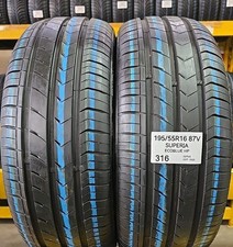 2X PNEUMATICI 195 55 R 16 87V GOMME USATE SUPERIA ECOBLUE HP 195 55 16 1955516