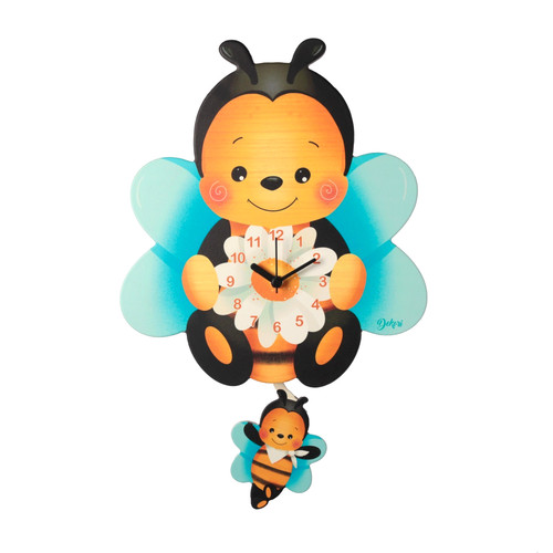 Children wooden wall clock - children's,