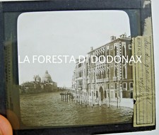 FOTO ANTICA LANTERNA MAGICA 1870 VENICE VENEZIA CANAL GRANDE MAGIC LANTERN SLIDE