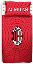 COMPLETO LETTO SINGOLO SQUADRA MILAN PURO COTONE LOGO