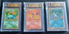 POKEMON CHARIZARD VENUSAUR BLASTOISE 25th ANNIVERSARY EDITION JAPANESE BGS 9.5