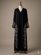 abayas donna nero e oro taglia