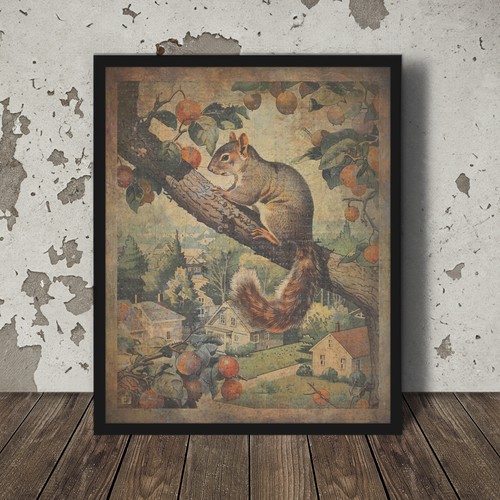Vintage squirrel albero - vintage, da